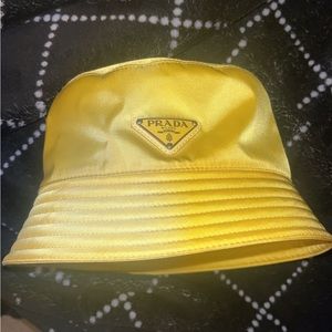 Authentic yellow Prada hat